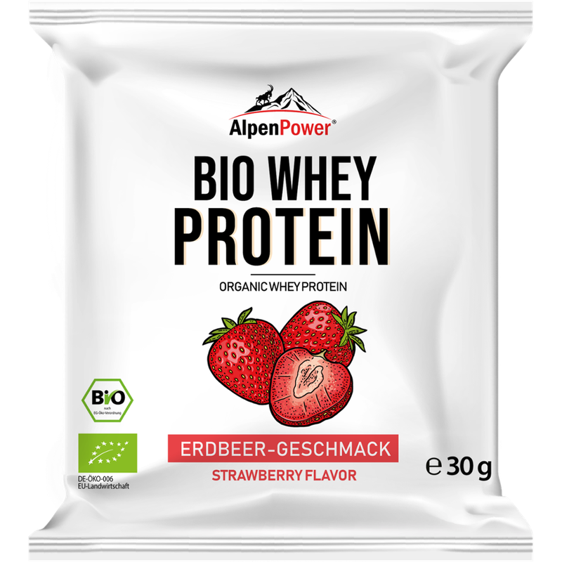 Alpenpower Bio Whey Protein- Erdbeere - Produktbild