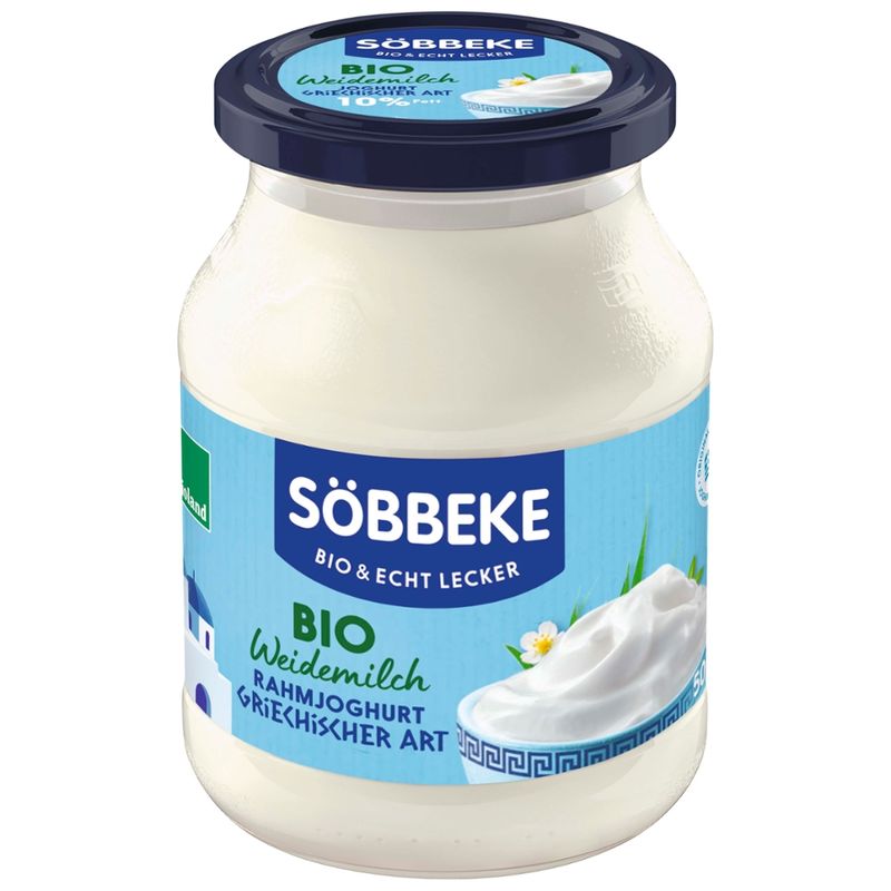 Söbbeke Bio Weidemilch Rahmjoghurt griechischer Art 10 % Fett - Produktbild