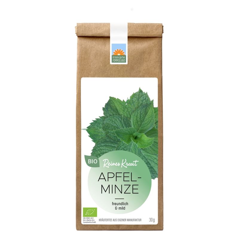 Kräutergarten Pommerland Bio Apfelminze in der Papiertüte - Mentha Rotundifolia - Produktbild