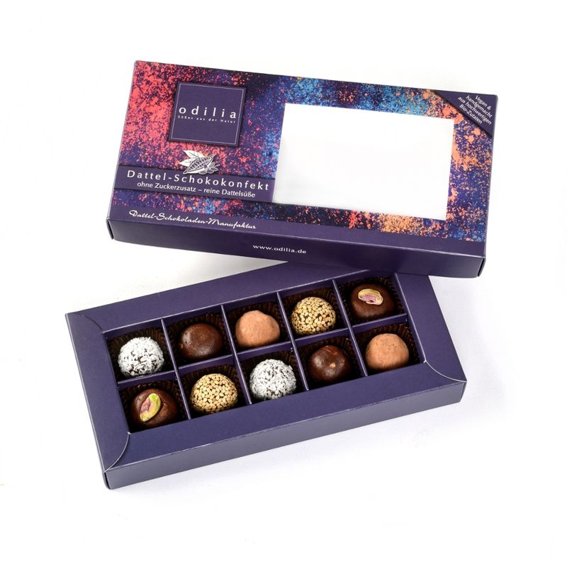 odilia reiner natürlicher bio-Dattel Schokokonfekt Vegan, Glutenfrei - Produktbild
