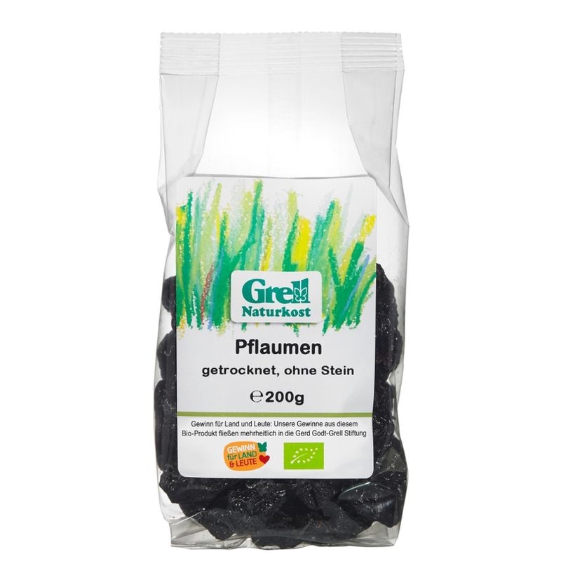 Grell Naturkost Pflaumen getrocknet ohne Stein - Produktbild