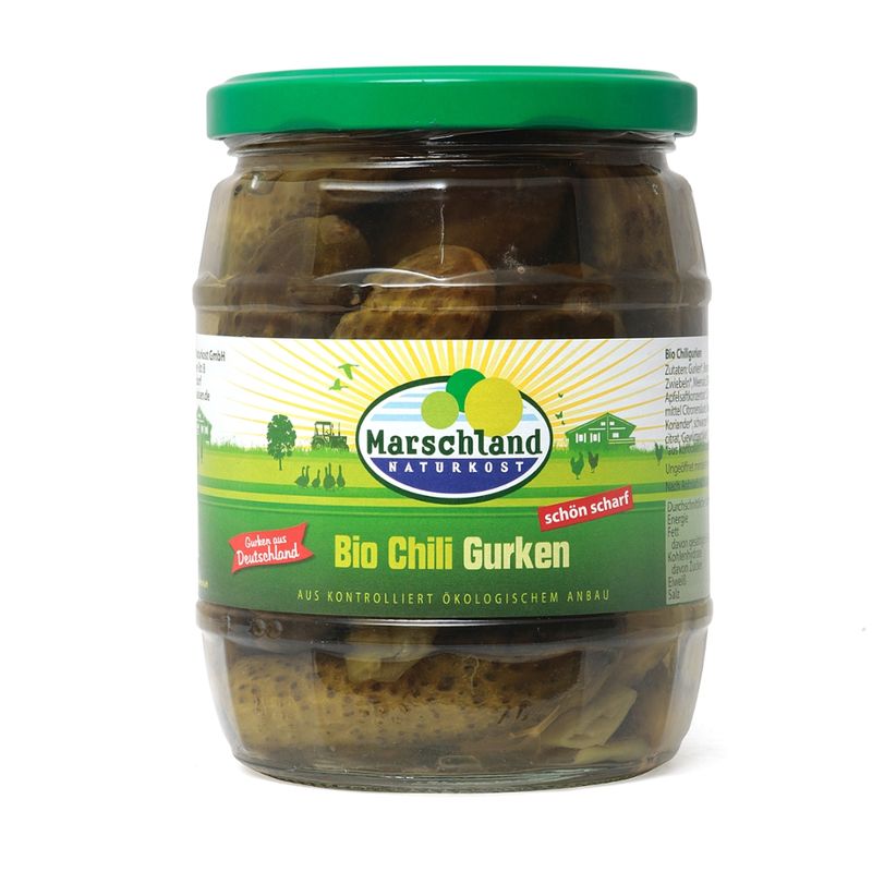 Marschland  Bio-Chiligurken 580 ml Gl. MARSCHLAND - Produktbild