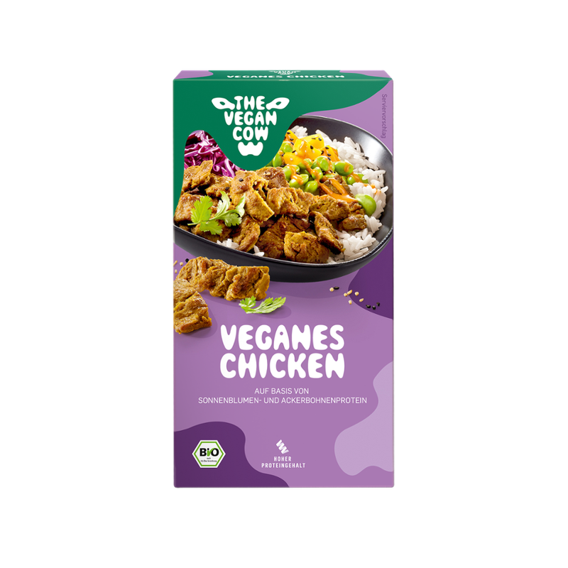 THE VEGAN COW Veganes Chicken auf Basis von Sonnenblumen- und Ackerbohnenprotein - Produktbild