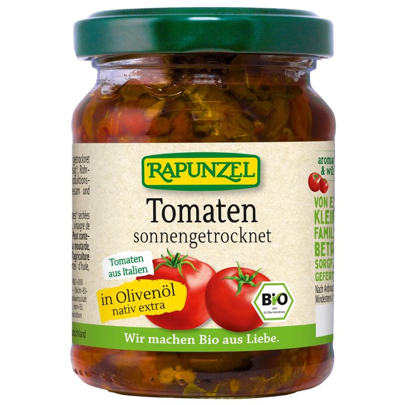 Rapunzel Tomaten getrocknet in Olivenöl, aromatisch-würzig - Produktbild