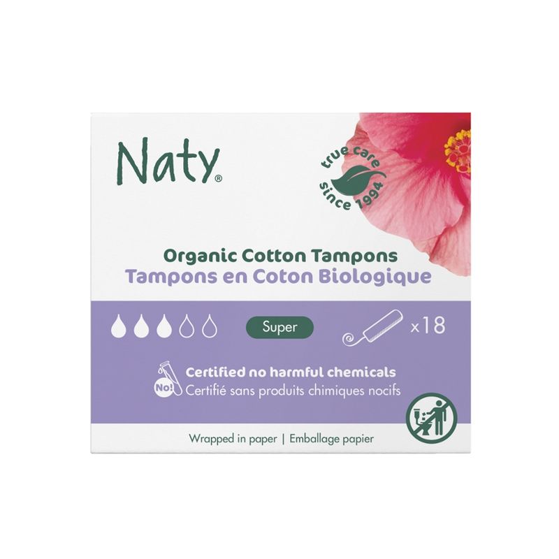 Naty Eco by Naty Tampons Super, 18 Stück je Packung - Produktbild