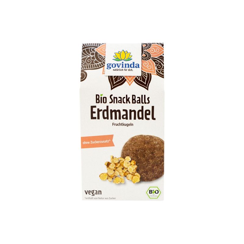 Govinda Bio Snack Balls Erdmandel Fruchtkugeln - Produktbild