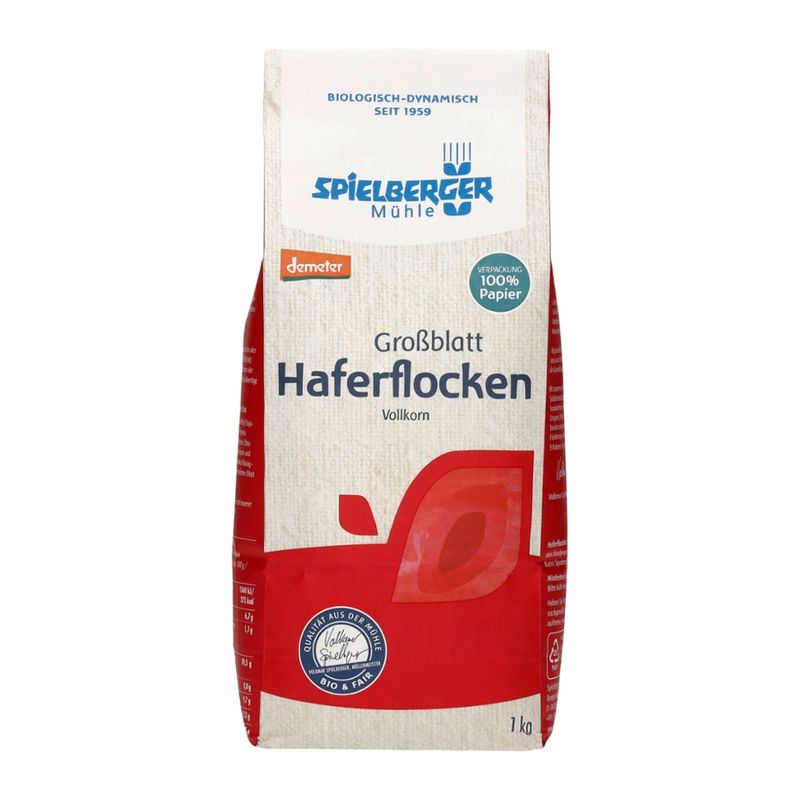 Spielberger Mühle Haferflocken Großblatt, demeter - Produktbild