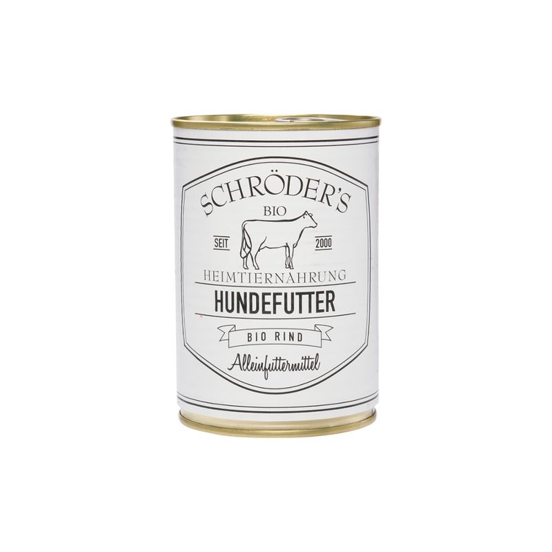 Schröder's Bio Fleisch- und Wurstwaren Hundefutter Rind 400 g - Produktbild