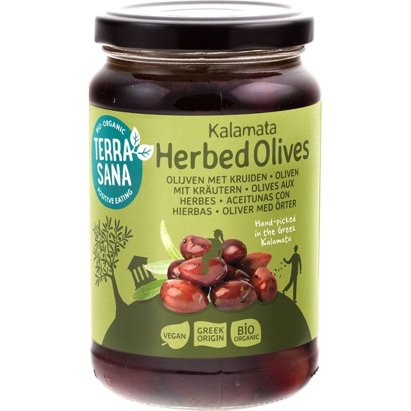 TerraSana Kalamata-Oliven mit Kräutern - Produktbild