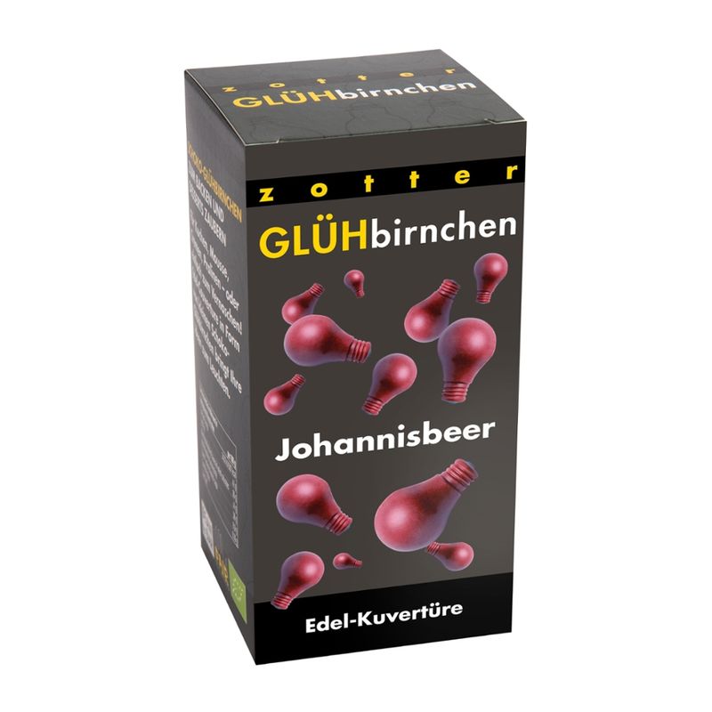 Zotter Schokolade Glühbirnchen Johannisbeer - Produktbild