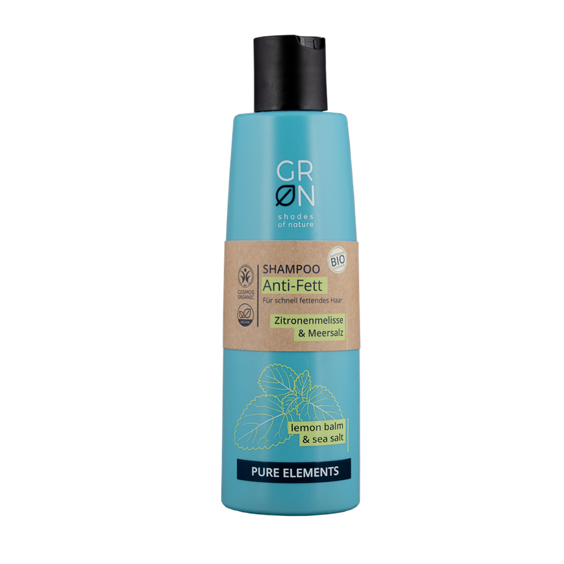 GRN GRN [GRÜN] Shampoo Anti-Fett Meersalz & Bio-Zitronenmelisse - Pure Elements - Produktbild
