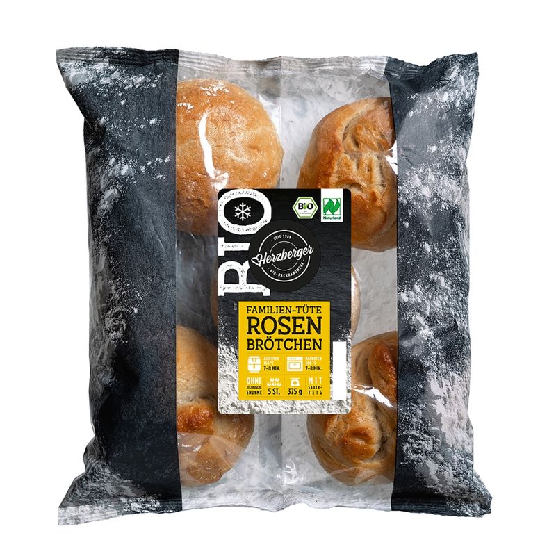 herzberger Rosenbrötchen, 5er Beutel TK - Produktbild