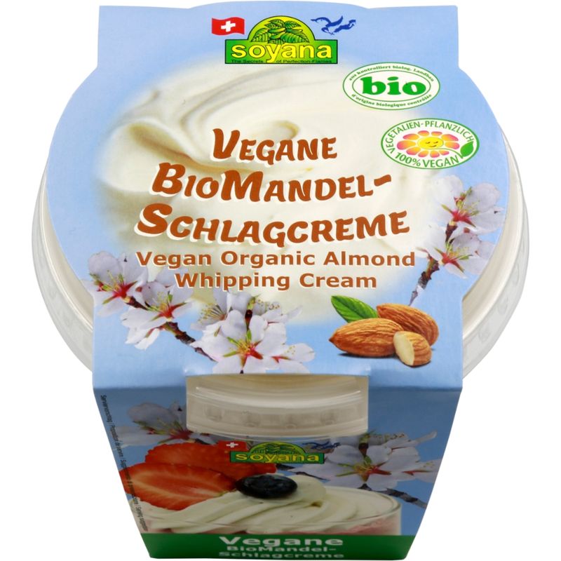 Soyana Mandel-Schlagcreme - vegane Alternative zu Schlagsahne auf der Basis von Mandeln - Produktbild