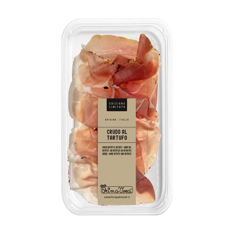 PrimaVera Bio Crudo al Tartufo - Rohschinken mit schwarzem Trüffel SB handgelegt 70 g - Produktbild