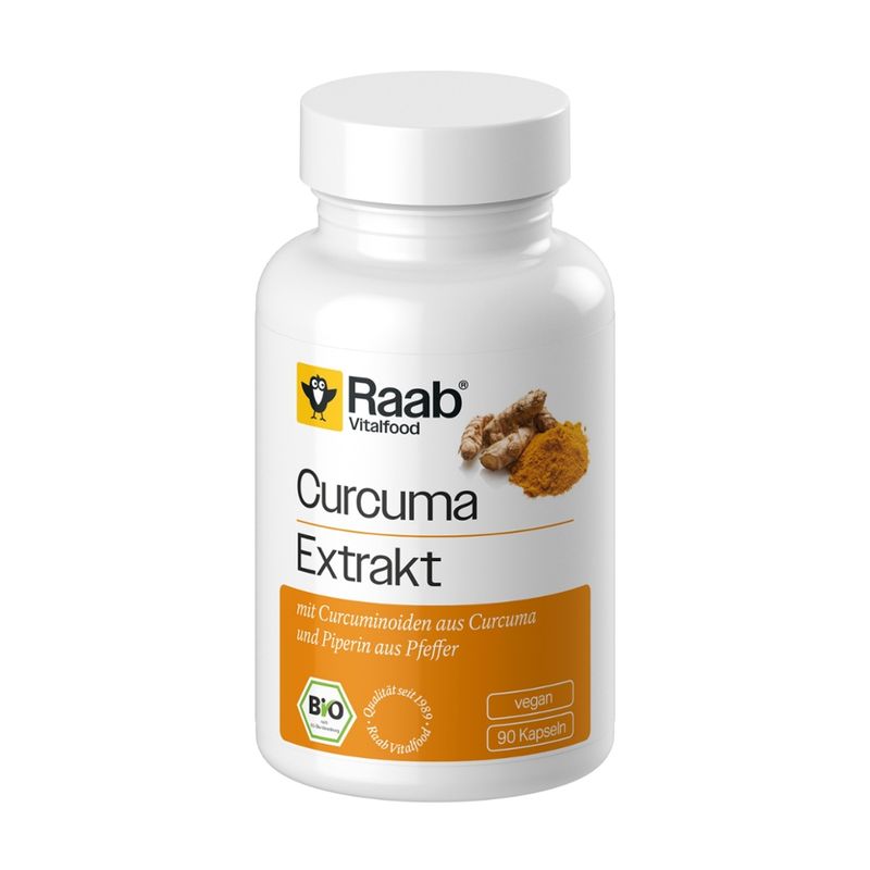 Raab Vitalfood BIO Curcuma Extrakt 90 Kapseln à 500 mg - Produktbild
