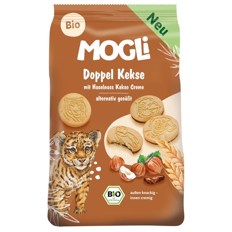 Mogli Bio Doppel Kekse Haselnuss Kakao - Produktbild
