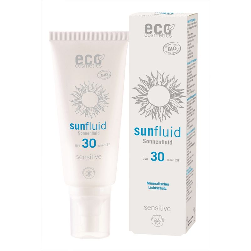 eco cosmetics Sonnenfluid LSF 30 sensitive - Produktbild