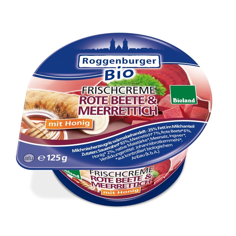 Roggenburger Bio Roggenburger Bio Frischcreme Rote Beete & Meerrettich 125 g - Produktbild