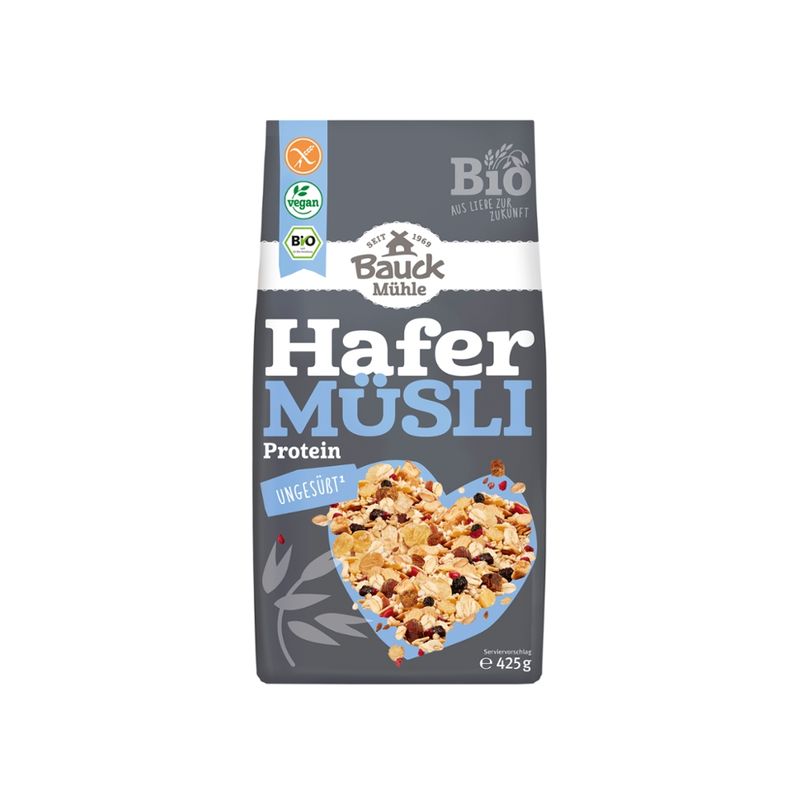 Bauck Mühle Hafer Müsli Protein glutenfrei Bio - Produktbild