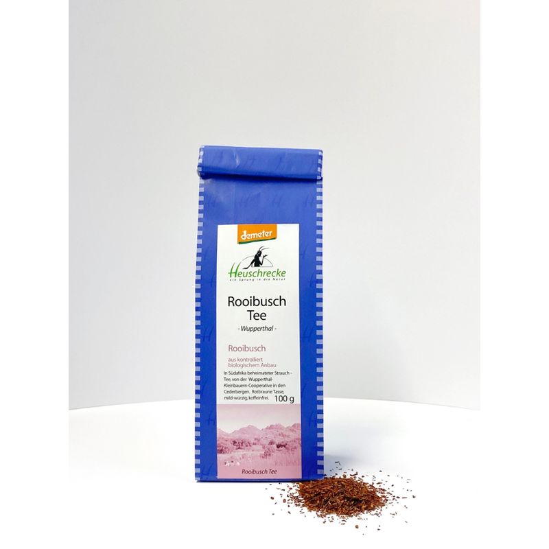 Heuschrecke Rooibusch, rot, pur, Kräutertee, Demeter, kbA - Produktbild