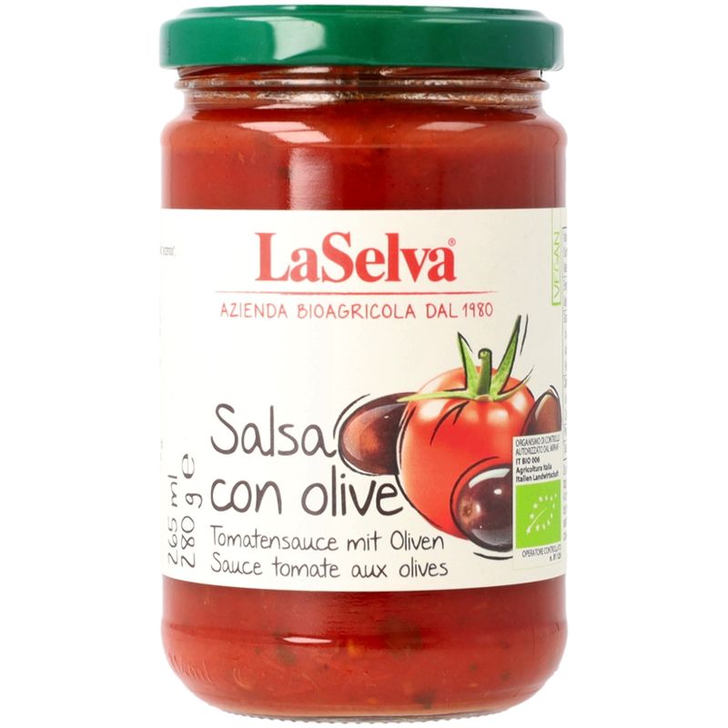 LaSelva Tomatensauce mit Oliven - Produktbild