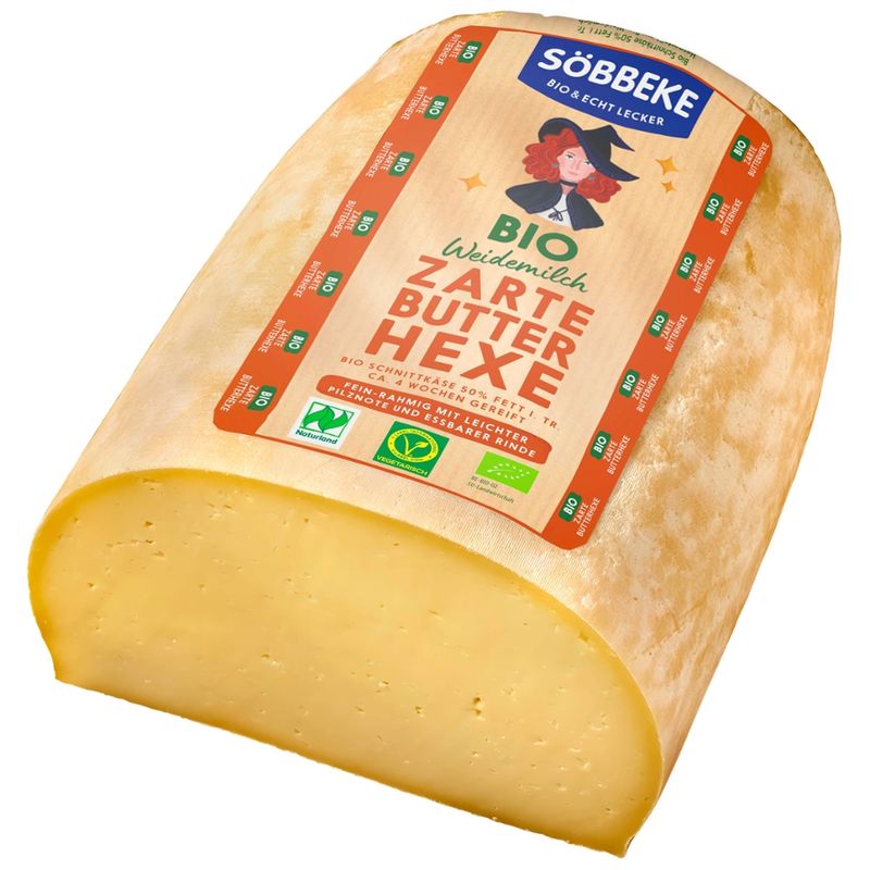 Söbbeke Bio Schnittkäse Zarte Butterhexe 50 % Fett i. Tr. 3,1 kg - Produktbild