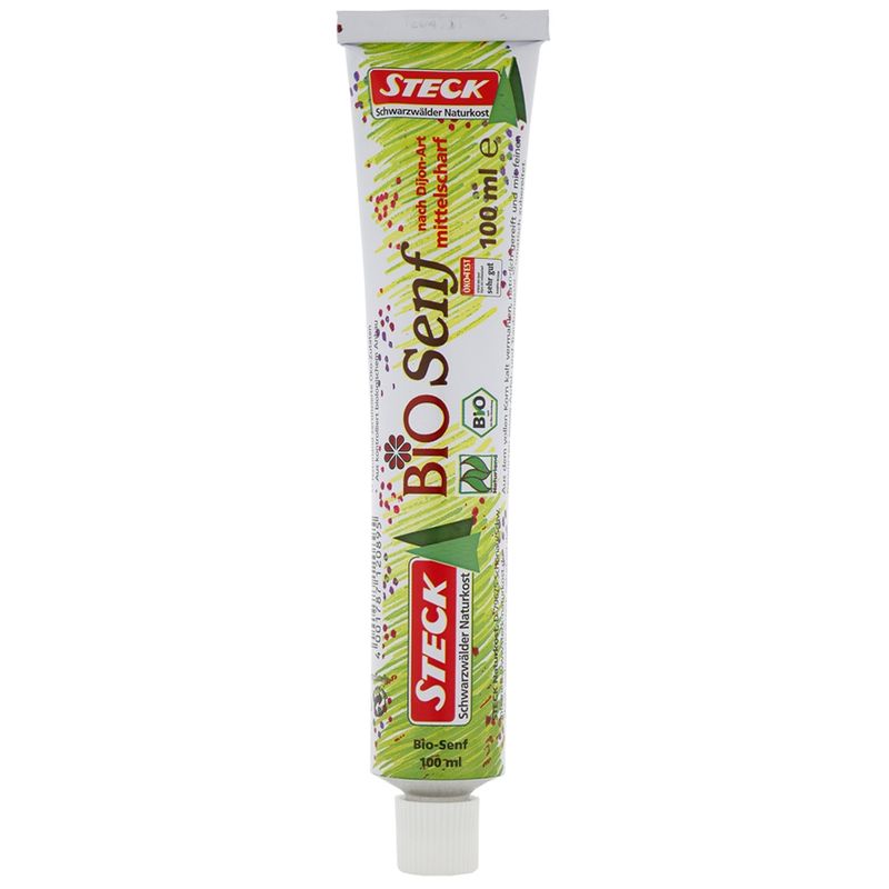 Steck -  Schwarzwälder Feinkost  Bio-Senf k.b.A. mittelscharf, Tube 100 ml - Produktbild
