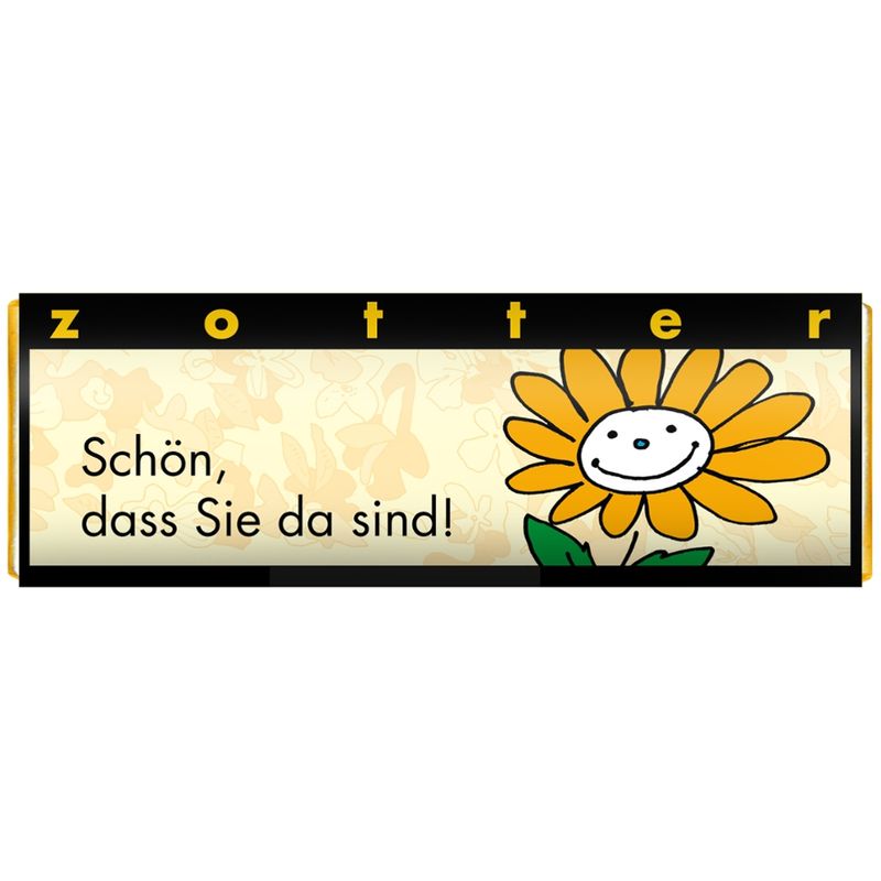 Zotter Schokolade Schoko-Mini "Schön, dass Sie da sind!" Himbeeren - Produktbild