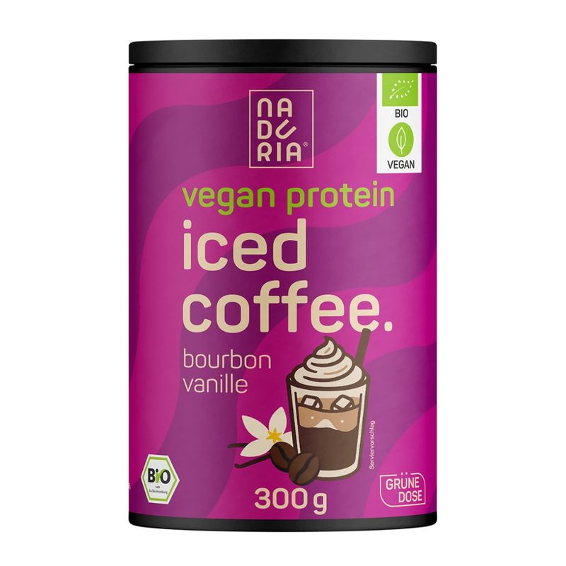 Naduria Bio Vegan Iced Coffee, Bourbon Vanille, 300 g Dose - Produktbild