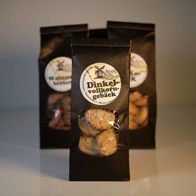 Michas Naturbackstube Michas Naturbackstube Dinkelvollkorngebäck/ Butterdinkelgebäck mit Sesam* - Produktbild