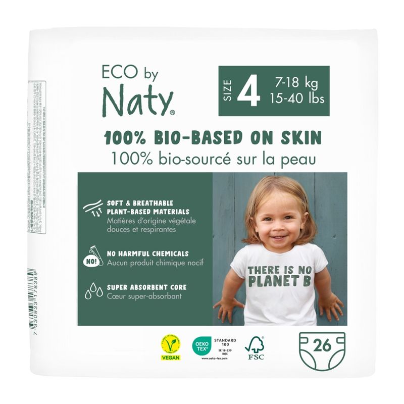 Naty Eco by Naty Windeln Gr. 4 (7-18 kg), 26 St - Produktbild