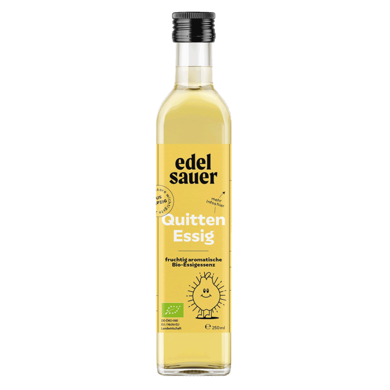 edelsauer Quitten-Essig - Fruchtig-aromatische Bio-Essigessenz - Produktbild