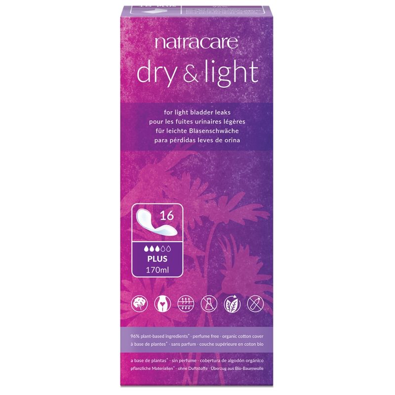 Natracare Dry & Light Inkontinenzeinlage Plus 16 St - Produktbild