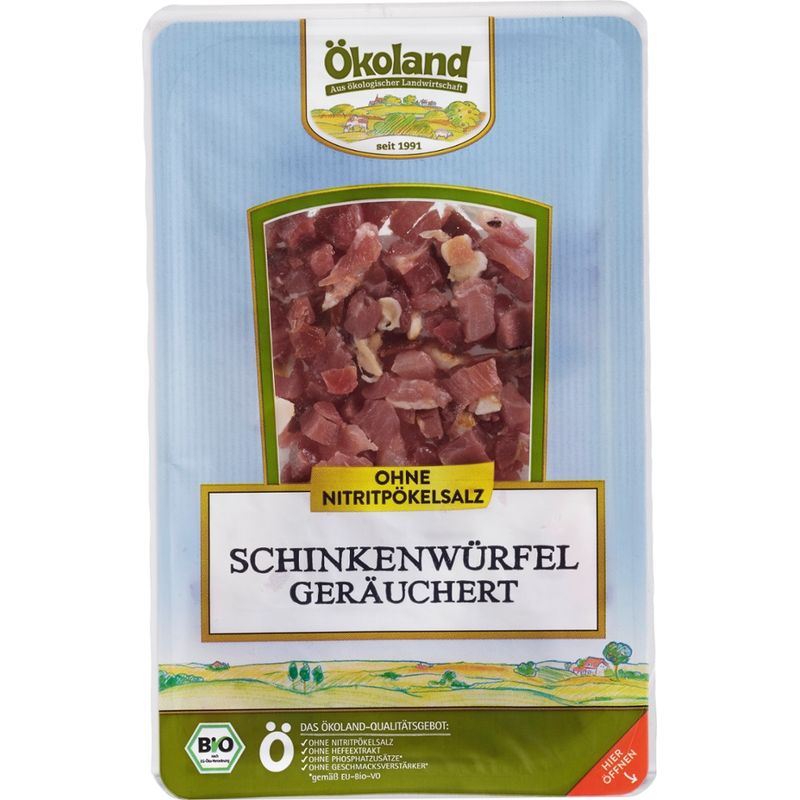 ÖKOLAND Schinkenwürfel fein geschnitten & geräuchert - Produktbild