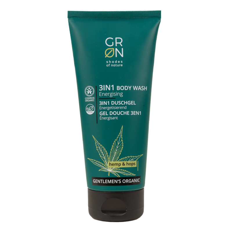 GRN GRN [GRÜN] 3in1 Body Wash Energetisierend Bio-Hanf & Bio-Hopfen - Gentlemen's Organic - Produktbild