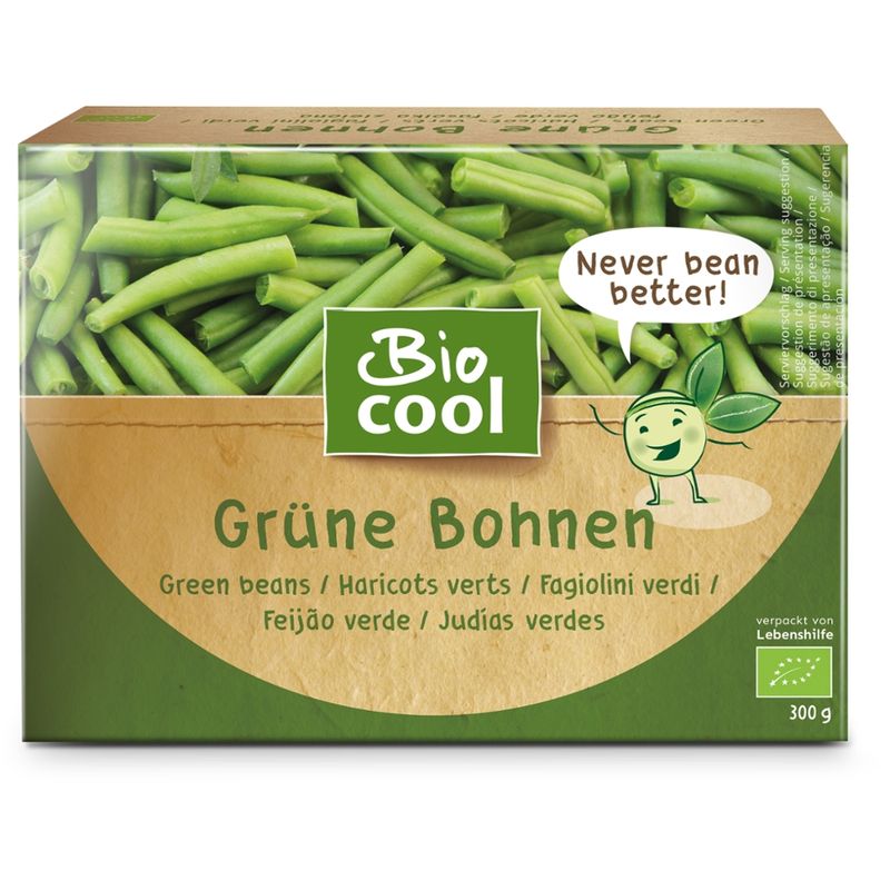BioCool Grüne Bio Bohnen, tiefgefroren, 300 g - Produktbild