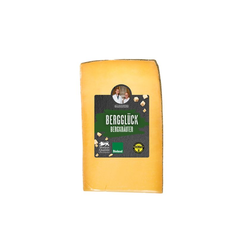 Käserei Bauhofer BIO Bioland Bergglück Bergkräuter 180g mindestens 50% Fett i. Tr. - Produktbild