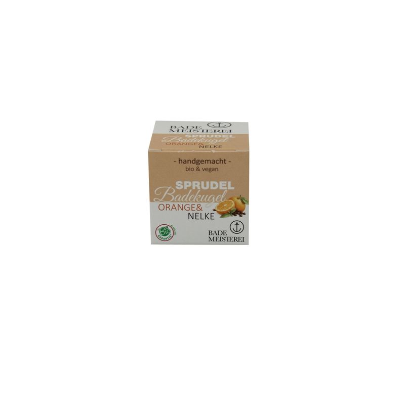 Bademeisterei Bademeisterei Bio & Vegane Sprudelbadekugel "Orange & Nelke" 50g AT-BIO-301 - Produktbild