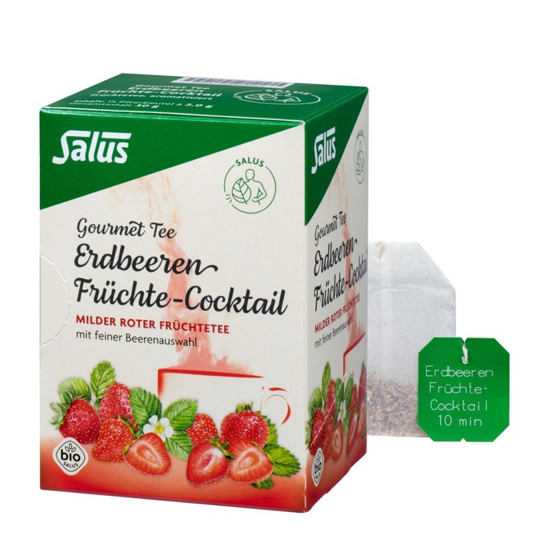 Salus® Gourmet Tee Erdbeeren Früchte-Cocktail bio 15FB - Produktbild