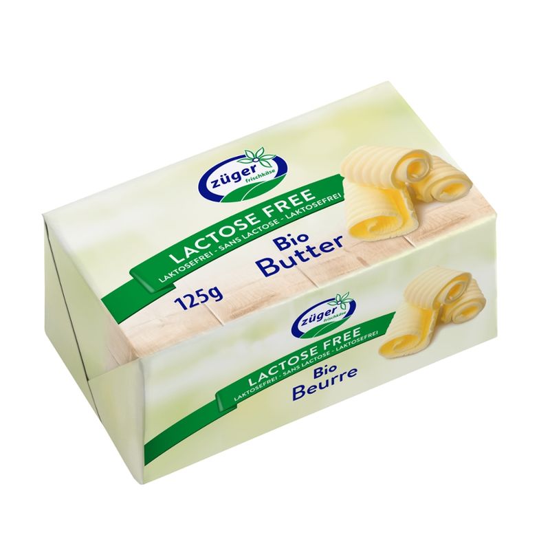 Züger Frischkäse AG Züger Bio Butter laktosefrei 125g - Produktbild