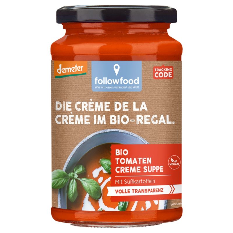 followfood Bio Tomaten Cremesuppe mit Süßkartoffel vegan - Produktbild