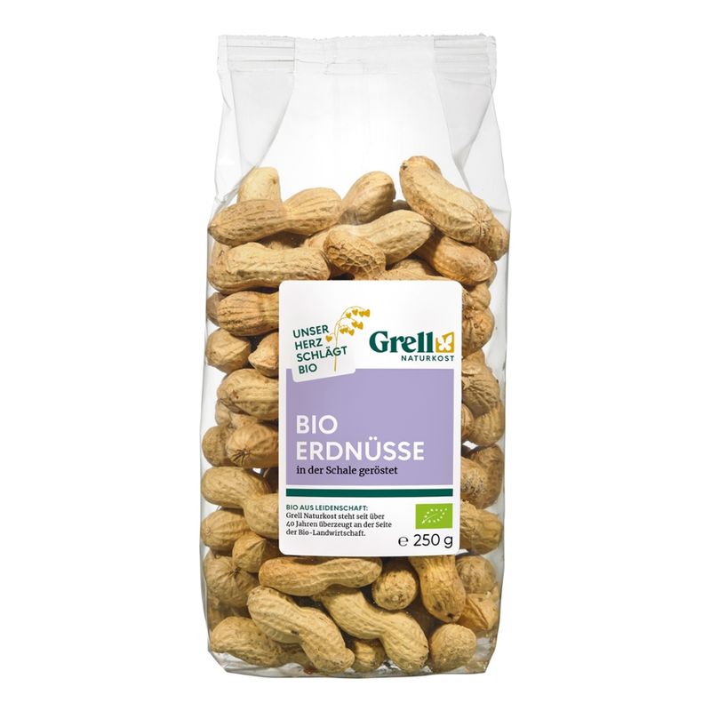 Grell Naturkost Erdnüsse in der  Schale geröstet - Produktbild