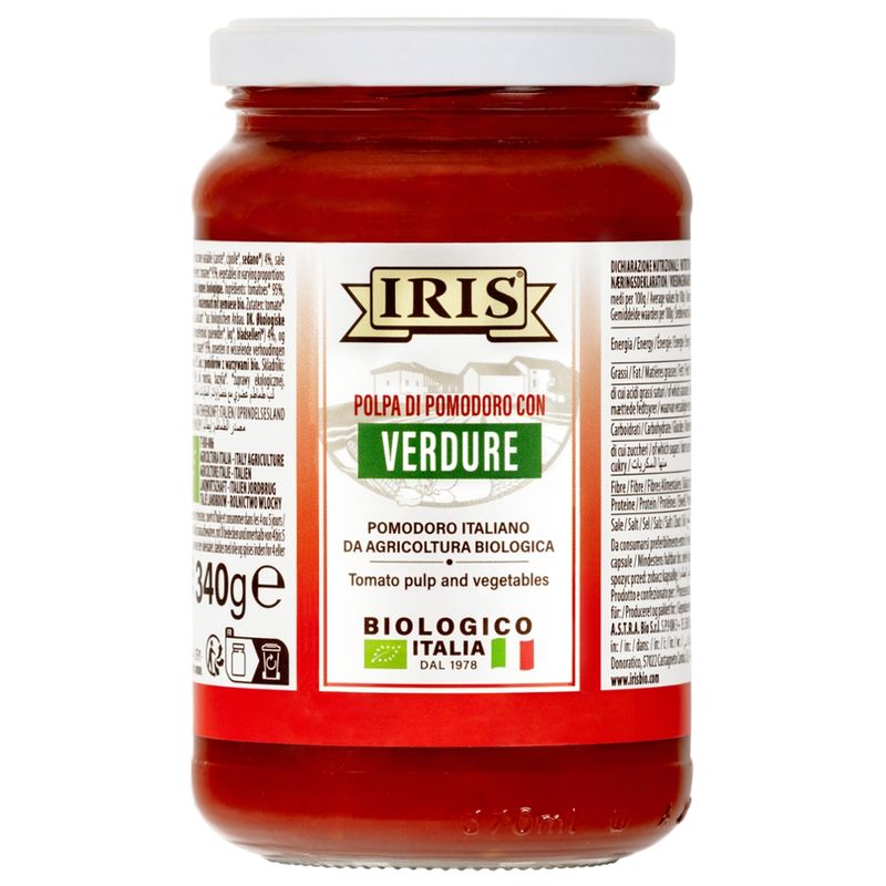 IRIS  Fertigsoße, Tomaten mit Gemuese im Glas 340 g - Produktbild