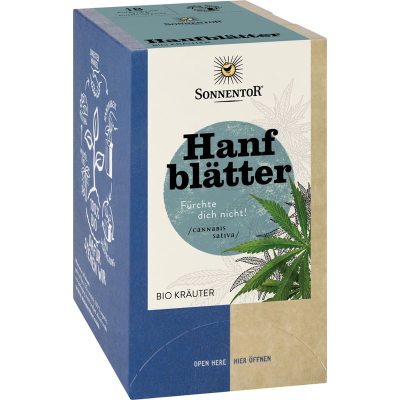 Sonnentor Hanfblätter, Doppelkammerbeutel - Produktbild