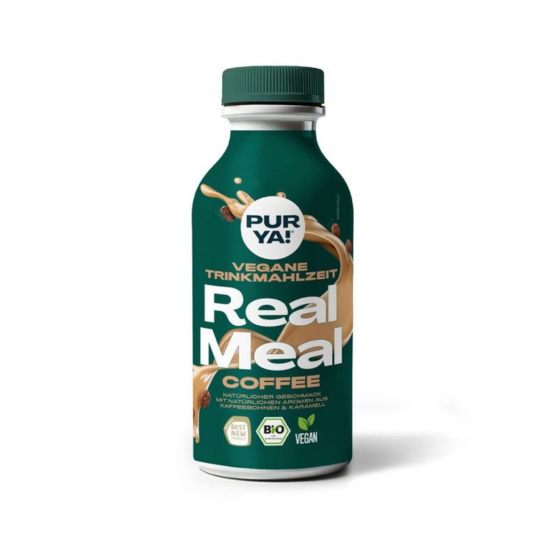 PURYA! Trinkmahlzeit Real Meal, Flasche, Coffee, BIO, 500ml - Produktbild