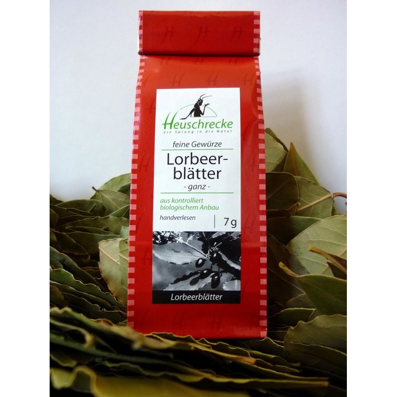 Heuschrecke Lorbeerblätter, handverlesen, kbA - Produktbild