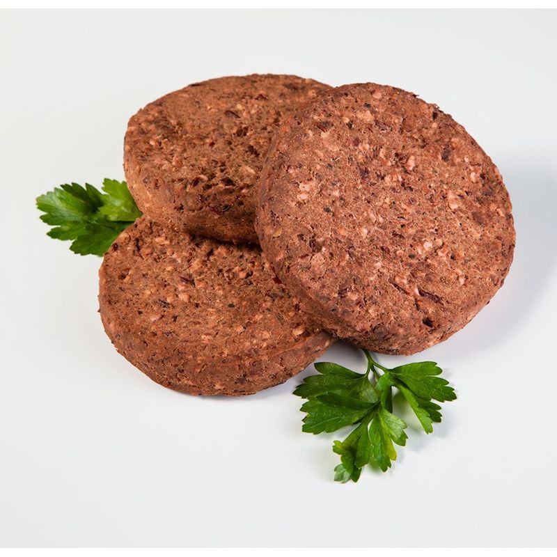Bunte Burger Bratling Umami Style Vegan - Bio-veganer Gemüse Bratling mit Kidneybohnen und Rote Bete - Produktbild