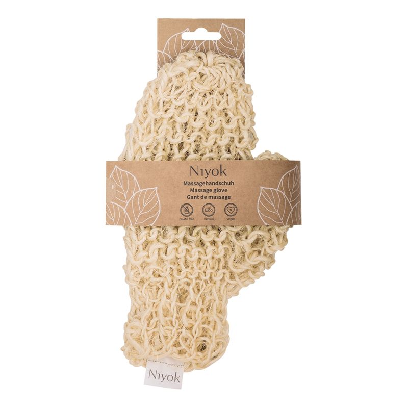 Niyok Massagehandschuh gestrickt Sisal - Produktbild