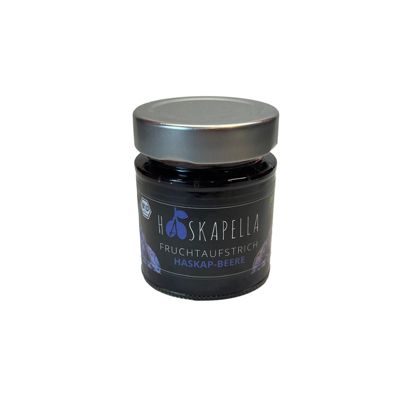 H A S K A P E L L A ® H A S K A P E L L A ® Bio Fruchtaufstrich aus der Haskap-Beere mit 70% Fruchtgehalt (Haskap-Beeren aus eigenem Anbau) - Produktbild