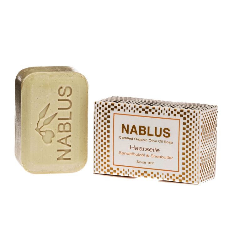Nablus Soap Olivenölseifen Nablus Soap Haarseife Sandelholzöl & Sheabutter - Produktbild